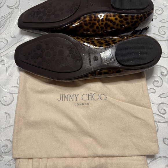Jimmy Choo Limited Edition Leopard Patent Leather Watson Flats - Picture 6 of 6